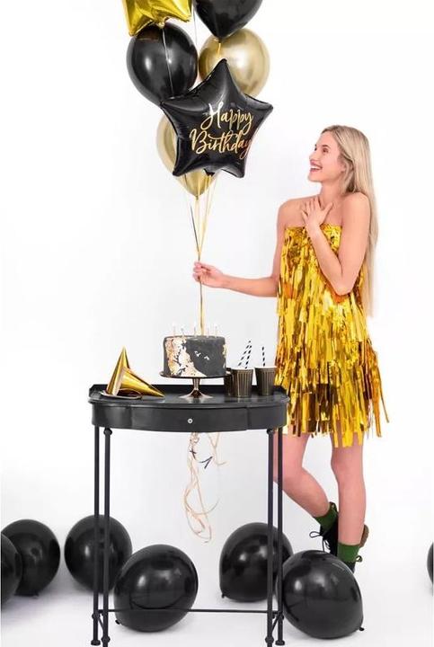 Immagine prodotto Amscan Palloncino Foil Star Nero Happy Birthday (1 x)