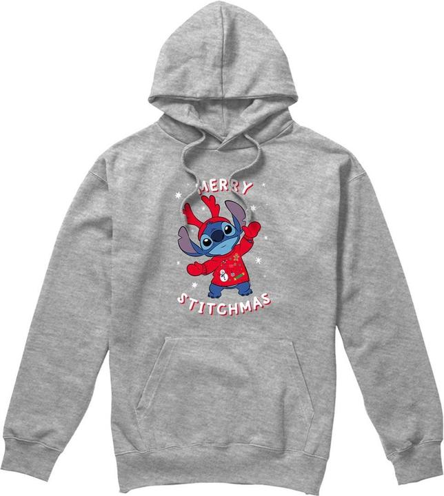 Actual product image Lilo & Stitch Mens Stitch Christmas Jumper Hoodie (XL)