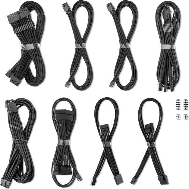 Actual product image CableMod C-Series Pro ModMesh Sleeved 12V-2x6 12VHPWR Dual StealthSense Cable Kit for Corsair RMi, R