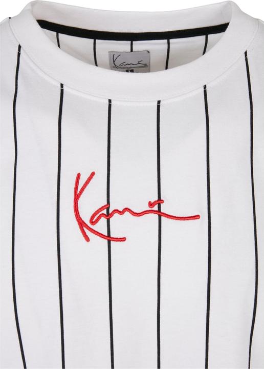 Actual product image Karl Kani KKMQ32041WHT Small Signature Pinstripe Tee white - 16039 (M, L)