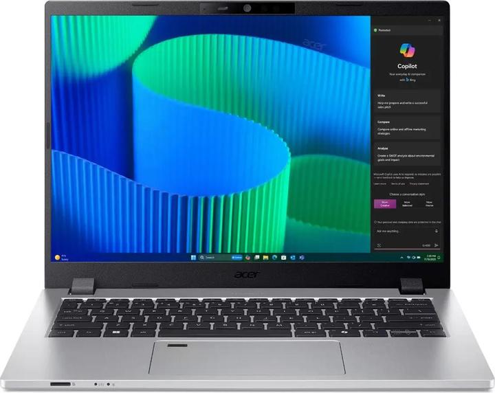 Actual product image Acer NB TM P2 TMP214-56-TCO-54AL 14 i5 W11P (14", Intel Core 5 120U, 16 GB, 512 GB, DE)