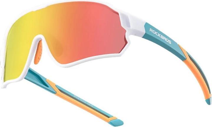 Produktbild Rockbros 14110009003 polarized cycling glasses for children 8-14 years old - green and white (Weiss, Green)