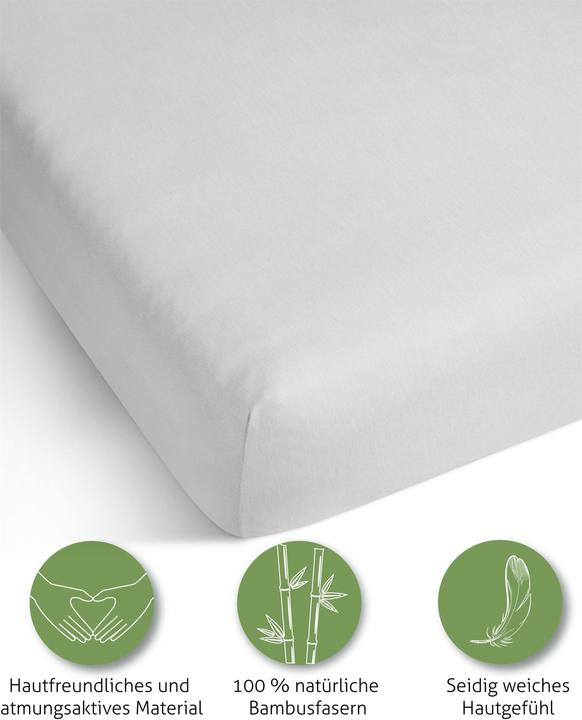 Produktbild Aspero Bambus Spannbettlaken Macau (90 x 200 x 30 cm)