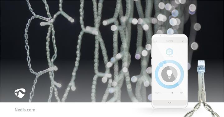 Immagine prodotto Nedis SmartLife LED decorativo | Wi-Fi | Bianco freddo | 400 LED | 8,00 m | Android™ / IOS (0.23 m)