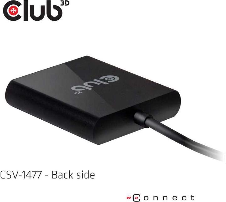 Image du produit Club 3D CSV-1477 USB A à DisplayPort (DP, 9.30 cm)