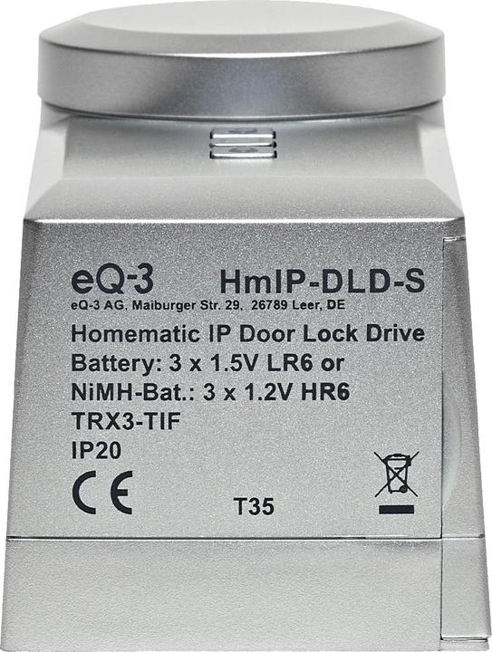 Actual product image Homematic IP Smart Home door lock actuator (HmIP-DLD-S) (silver) (Key, Smartphone)