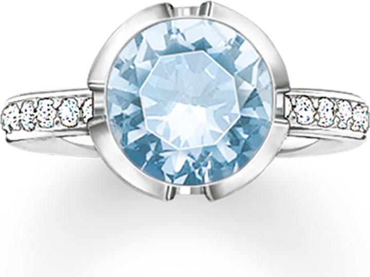 Produktbild Thomas Sabo Ring syn. Spinell hellblau / Zirkonia TR2037-059-31 (52, 925 Silber)