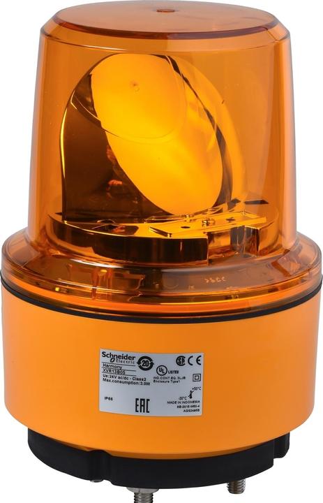 Schneider Electric XVR Orange Rotating Beacon, 130mm Buzzer