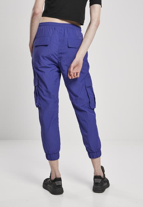 Actual product image Urban Classics Ladies High Waist Crinkle Nylon Cargo Pants (XS)