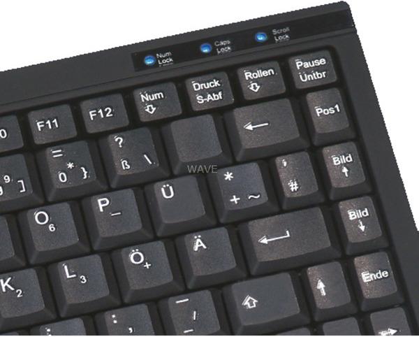 Produktbild KeySonic TAS ACK-540U+ Corded (DE) MINI Touchpad SoftSkin sw (DE, Kabelgebunden)