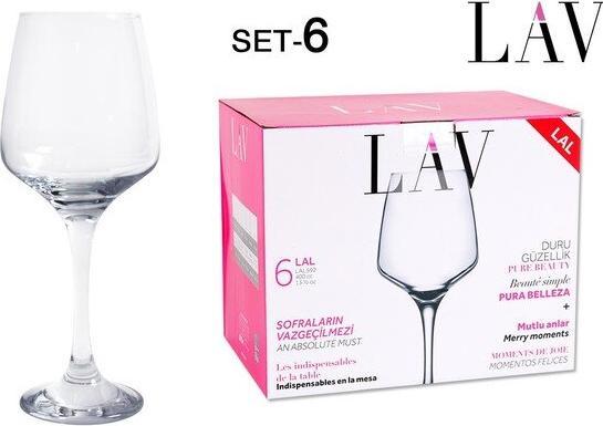 Produktbild LAV Satz von 6 Glas Wein / Wasser 400ccm lal (0.40 l, 6 x)