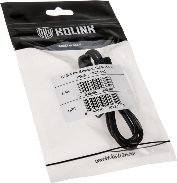 Actual product image Kolink RGB 4-pin extension cable
