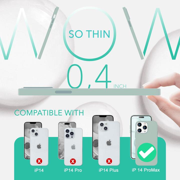 Produktbild Nalia Liquid Silikon Hülle mit MagSafe Funktion & 2x Display Schutzglas (Apple iPhone 14 Pro Max)