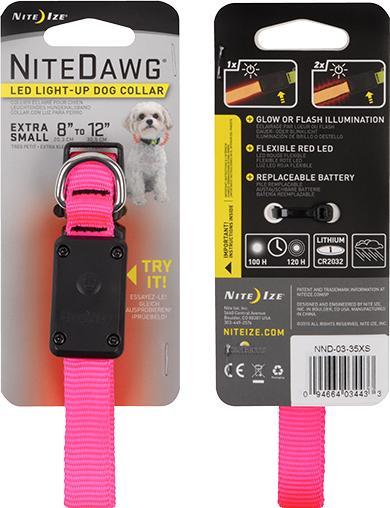 Produktbild Nite Ize NiteDawg LED Dog Halsband pink xs (XS, Hund)