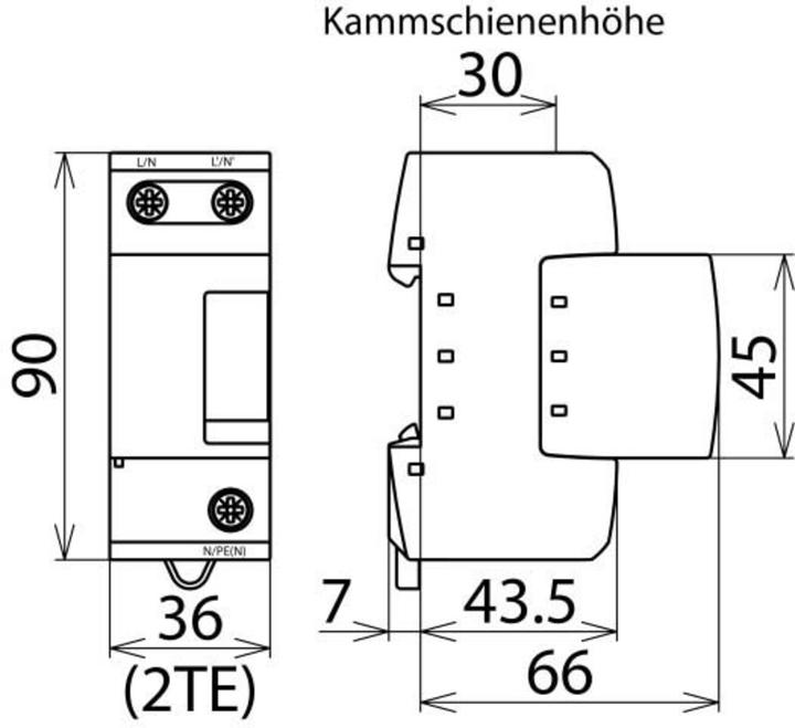 Actual product image Dehn 961120 Lightning current arrester 1-pole DEHNbloc M 50kA