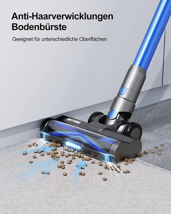 Produktbild BuTure Akku Staubsauger 400W Blau und Grau