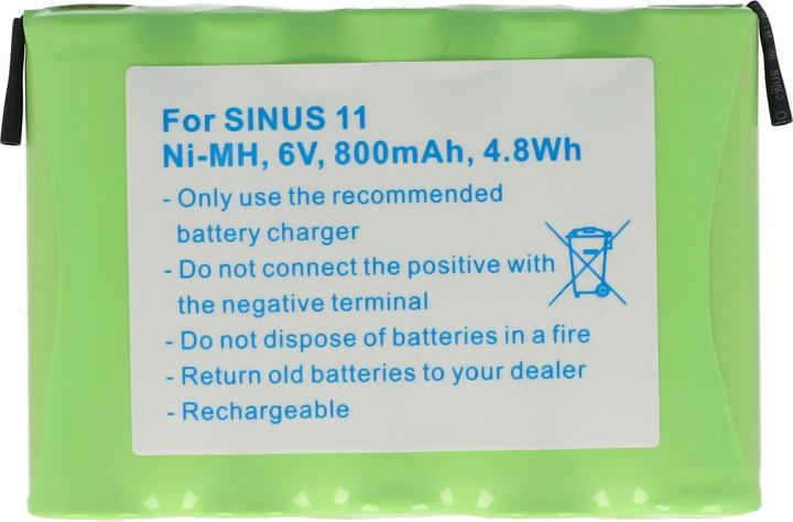 Actual product image XCell Akku passend für universal Siemens Sinus 11, NiMH, 6V, 800mAh, 5 x AA, insert pack mit soldering tag