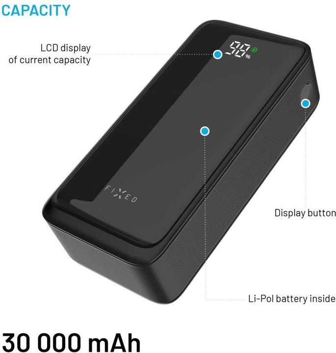 Actual product image Fixed Zen2 30, PD 20W, 30 000 mAh, black (30000 mAh, 20 W)