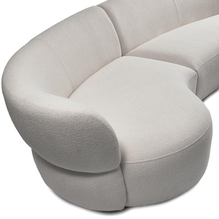 Produktbild Rivièra Maison San Remo Sofa Arm Left 3,5 Seater, peluche bouclé, natural grey