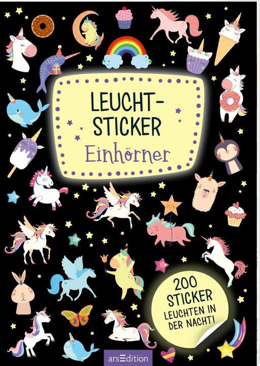 Leuchtsticker Einhörner