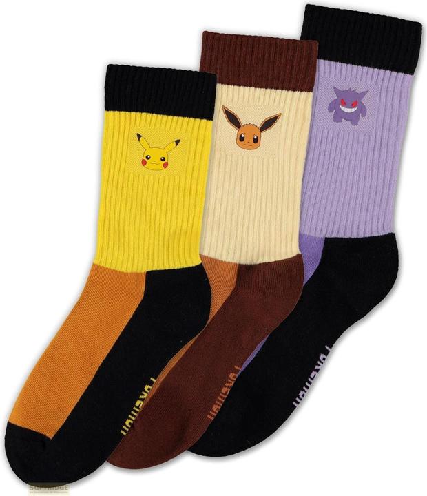 Difuzed Pokémon - Crew Socks (3 Pack) - 35/38 (3er Pack, 35, 38)