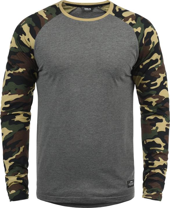 Immagine prodotto Solid Cajus Maglietta A Manica Lunga Top Camouflage Da Uomo Con Girocollo Con Stampa In Cotone 100% (M)