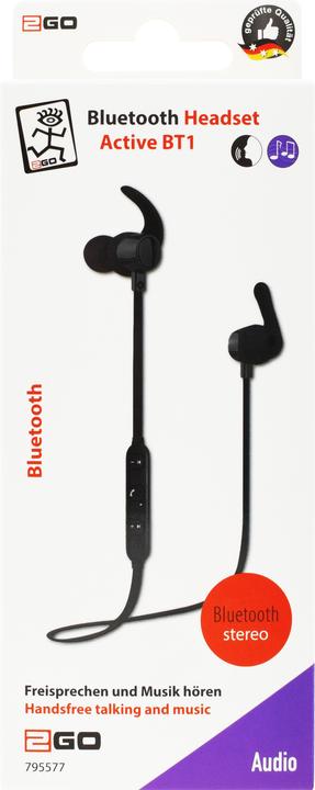 Produktbild 2GO Active BT1 Kopfhörer Kabellos im Ohr Anrufe/Musik Bluetooth (4 h, Kabellos)