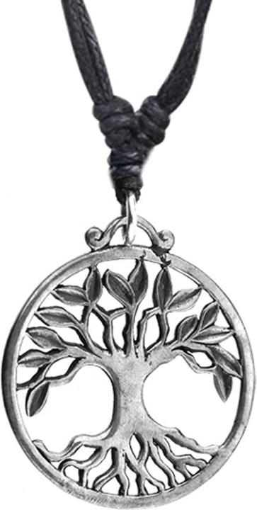 Immagine prodotto Star Piercing Collana nera con ciondolo in argento Albero della Vita (Ottone)