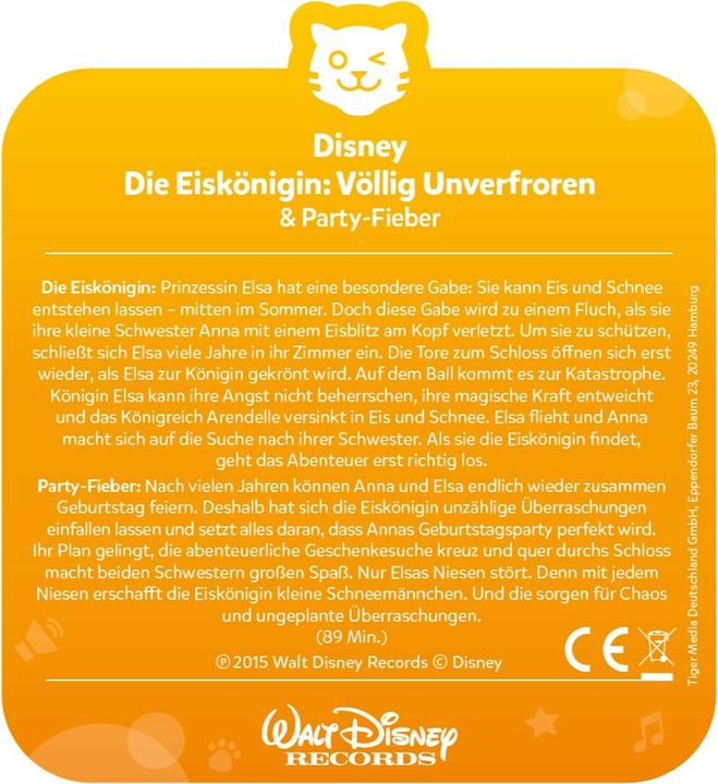 Immagine prodotto Tigermedia tigercard - Disney Frozen - Con audio extra Edizione speciale con "Party Fever