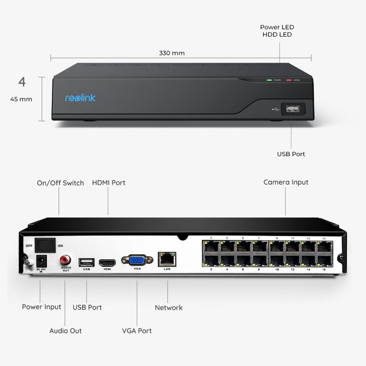 Image du produit Reolink NVS16 (Enregistreur vidéo en réseau (NVR))