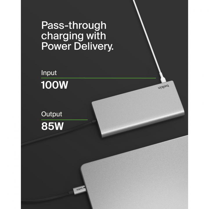 Actual product image Belkin INC015BTSGY-CZ (USB-C, 8 Ports)