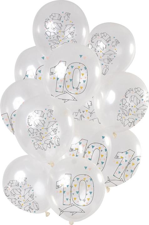 Image du produit Folat Ballons Origami 10 ans 30cm - 12 pièces