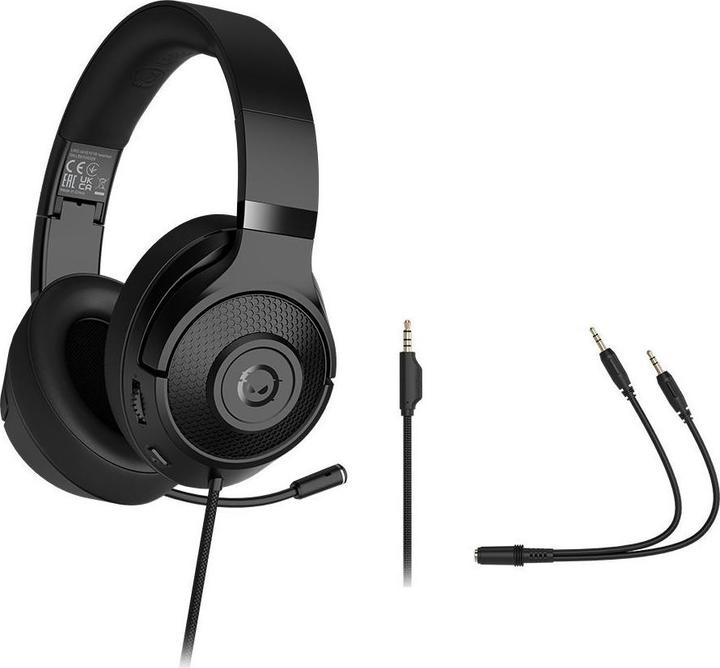 Immagine prodotto Lorgar Noah 101, cuffie da gioco, minijack da 3,5 mm, nero (Cablato)