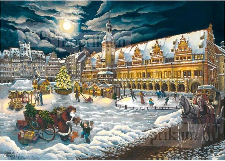 Image du produit Pappnoptikum 1001 - Leipzig - Altes Rathaus Markttreiben (Calendrier de l'Avent)