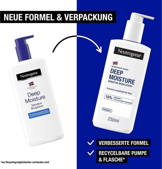 Actual product image Neutrogena Body Lot Deep Moist Sen 250ml (Body milk, 250 ml)