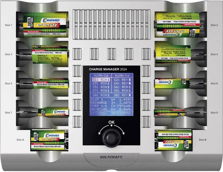 Produktbild Voltcraft Rundzellen-Ladegerät (AAA, 9V Block, AA, Ladegerät ohne Akku)