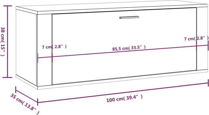 Image du produit VidaXL Evander (100 x 35 x 38 cm)