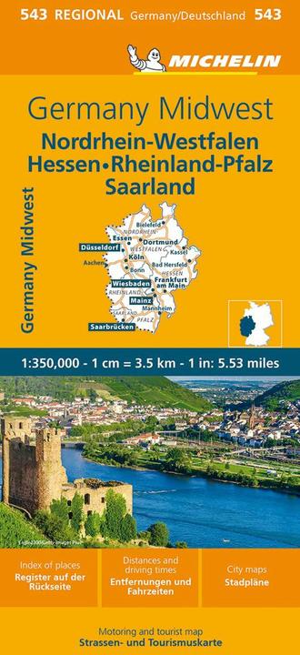 Produktbild Germany Midwest - Michelin Regional Map 543