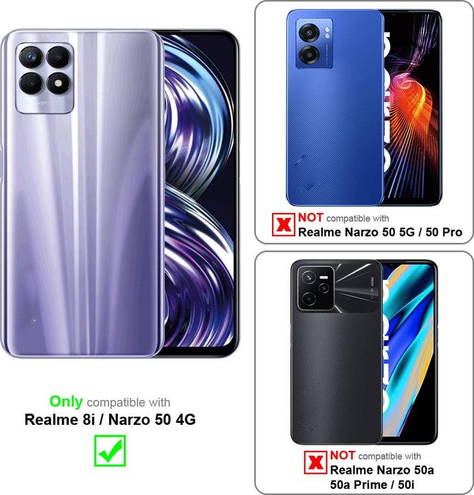 Actual product image Cadorabo Case for Realme 8i / Narzo 50 4G with belt clip (Realme 8i)