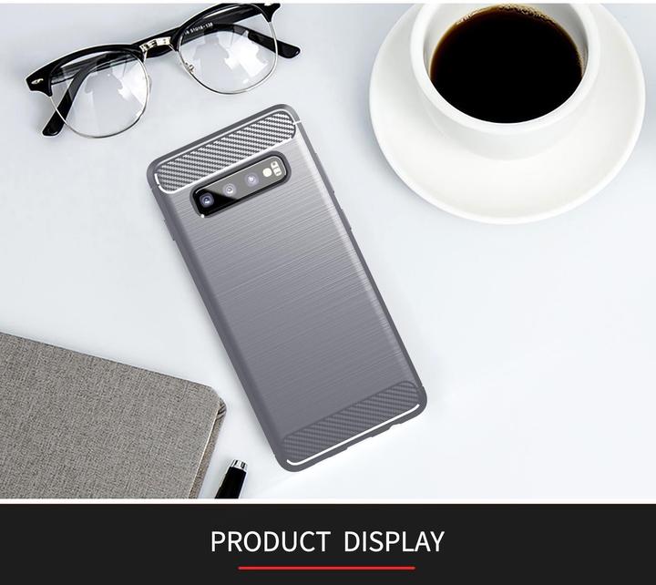 Produktbild Cadorabo TPU Ultra Slim carbon edelstahl Kombi Cover (Samsung Galaxy S10)