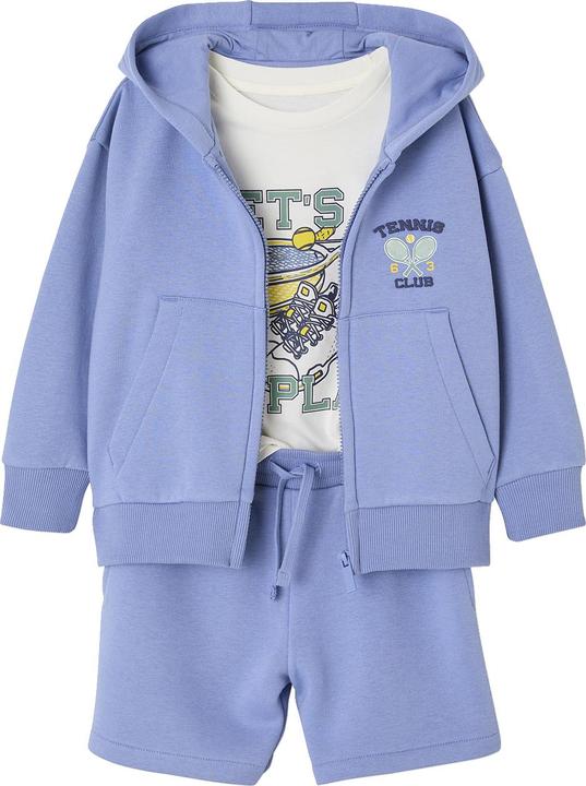 Produktbild Vertbaudet Jungen Sport-Set: T-Shirt, Sweatjacke & Shorts (152)