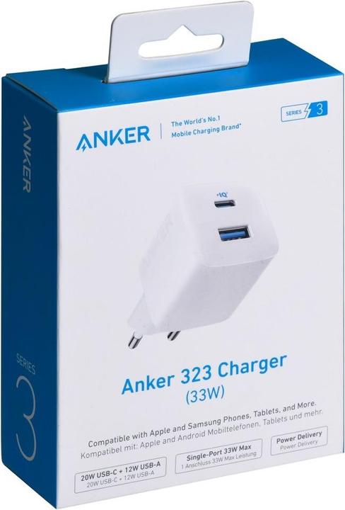 Produktbild Anker 323 Dual-Port 33W Charger, EU Plug (33 W)