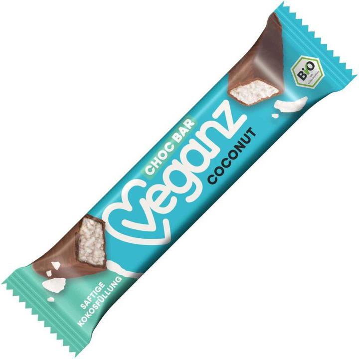 Actual product image Veganz Choc Bar Coconut Organic (40 g)