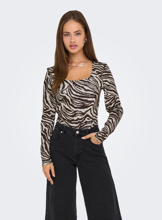Actual product image Only Onllone Aop L/S Two Way Top Jrs (S)