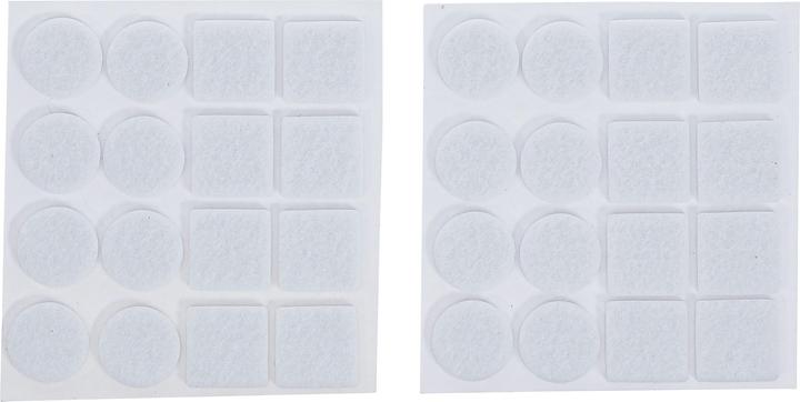 Actual product image BGS Felt Pads Set white 32 pcs. (Felt gliders, 32 Piece)