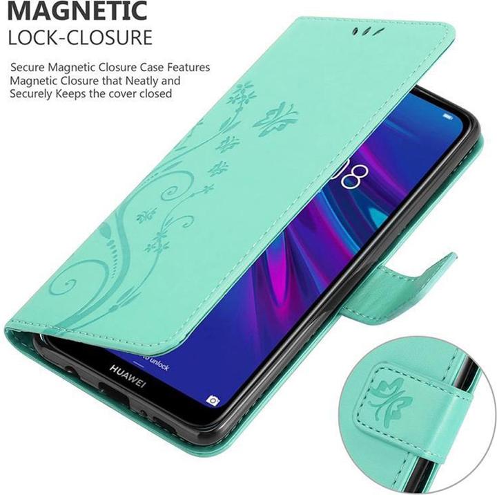 Actual product image Cadorabo Flower Book Cover (Huawei Y6 (2019))
