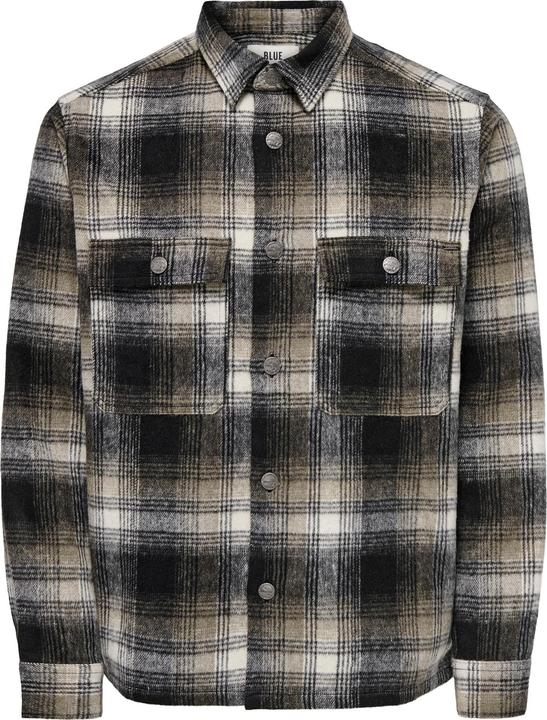 Produktbild Only & Sons Onsbaz Ovr Pkt Brush Check Ls Shirt Blue (L)