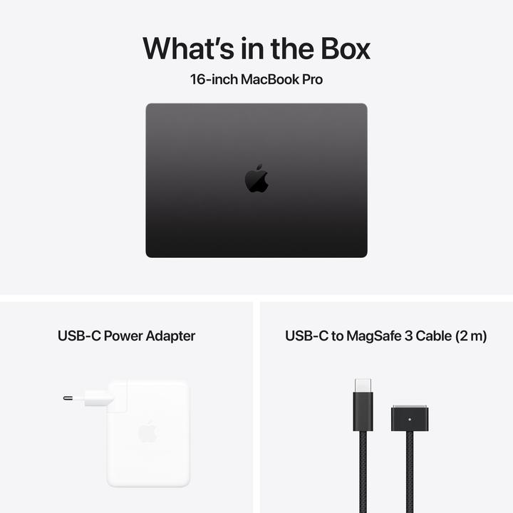 Produktbild Apple MacBook Pro 16 – 2024 (16.20", M4 Max, 48 GB, 1000 GB, CH)