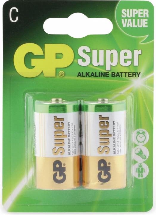 Actual product image GP Batteries 1x2 Super Alkaline 1,5V C Baby LR14 (2 pcs., C, 1400 mAh)