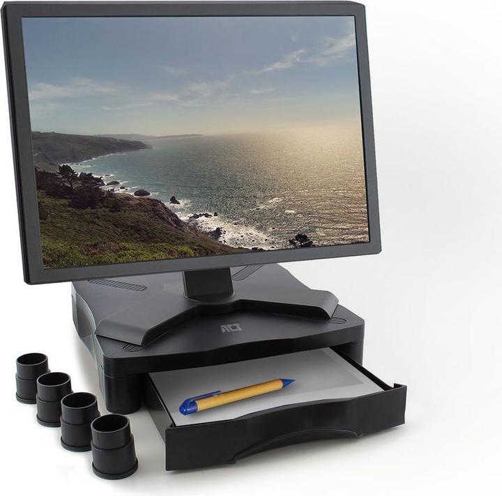 Produktbild Monitor stand with one drawer, adjustable height